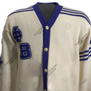 Phi Beta Sigma <b>Cardigan</b> <b>Sweater</b> With Custom Colours & Embroidered Knit <b>Sweater</b> For Sorority fraternity College <b>Sweater</b> - Product Image 6
