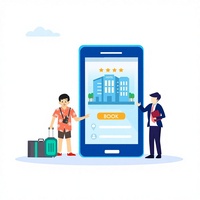 Software de Aplicación Móvil Avanzada para Reserva de Hoteles, Compatible con Internet, Android, Linux, MAC, Solución Digital en Stock