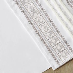 Tappeto a righe in Poly stampato pannello tenda con fodera elegante mantovana per la decorazione della casa - Product Image 3