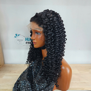 Kinky Curly Glueless Lace Front Remy Vietnamese Human Hair <b>Wigs</b> Natural Color Women HD for Lace Closure Frontal <b>Long</b> Length - Product Image 1