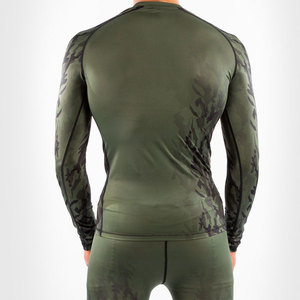 Camiseta de Compresión de Poliéster y Elastano Tejida OEM, Camiseta de Gimnasio Personalizada con Estampado, Manga Larga, Talla Grande - Product Image 2