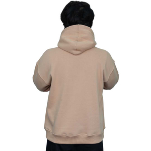 เสื้อฮู้ดดี้ผู้ชายแบบหนา 330 กรัม ผ้าฟลีซเนื้อหนัก ทรงโอเวอร์ไซส์ สำหรับฤดูหนาว  แบบเรียบ  ย้อมสีพื้น  รับสกรีนโลโก้ตามแบบ OEM - Product Image 1