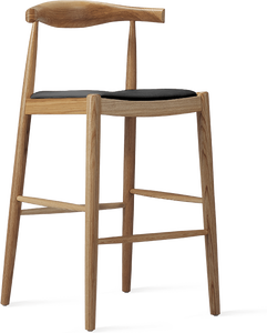 Ghế quầy bar chất lượng cao của khu nghỉ dưỡng khách sạn EB, phong cách thiết kế giữa thế kỷ, làm từ gỗ sồi cứng chắc, bền vững, có đệm ngồi. - Product Image 4