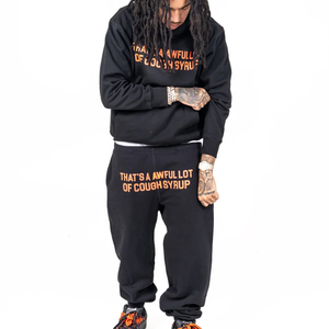 Sudadera con Capucha de Alta Calidad, 100% Algodón Grueso, Diseño y Logotipo Personalizados, AWFUL LOT of COUGH SYRUP, para Hombre - Product Image 1