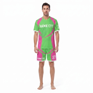 Camiseta de Fútbol para Hombre, 100% Poliéster, Cuello en V, Manga Corta, Sublimación Personalizada, Corte Regular, Top Deportivo y Pantalones Cortos - Product Image 1