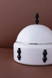 Luxury White Round Chafing Dish with Dome Lid Modern Buffet <b>Server</b> <b>Food</b> Warmer Catering Serving Bowl Serving dish for hotel use - Product Image 3