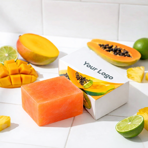 Nueva Llegada, Jabón Facial Sólido de Papaya Orgánico al por Mayor, OEM, para Limpieza Básica, Blanqueamiento e Hidratación, Marca Privada, Proveedor al por Mayor - Product Image 5