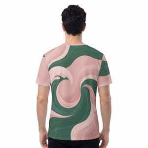 T-shirt graphique décontracté pour homme, impression par sublimation personnalisée, coton et polyester, manches courtes, tee-shirt tendance, streetwear, vente en gros, haut de gamme - Product Image 2