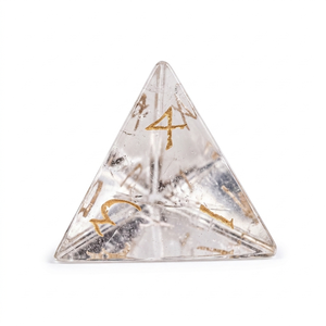 High quality stone dice crystal Smoky quartz natural crystal reiki healing gemstones Engraved custom dice set Vikings - Product Image 3