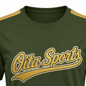 Maillot de sport vert olive et or à manches courtes pour équipe, uniforme de compétition, tenue de performance - Product Image 3