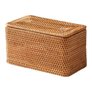 Panier en rotin tressé naturel, fourni par l'usine, pour les designers d'intérieur, les magasins de détail et les solutions de rangement décoratives - Product Image 1