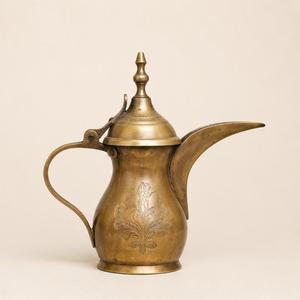 Handcrafted Traditional Arabic Dallah Coffee Pot Premium <b>Antique</b> Brass Middle Eastern Coffee Server for Hotel & Home Decor - Product Image 5