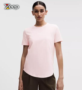 Camiseta Deportiva Ligera Informal para Mujer XEEP, Personalizable, Corte Holgado, Manga Corta, Transpirable, Cuello en V, Bordado con Letras - Product Image 1