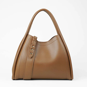 Bolso Hobo Clásico de Cuero Genuino para Mujer, Gran Capacidad, Parte Superior Abierta, Dos Asas, Color Marrón, Uso Diario - Product Image 3