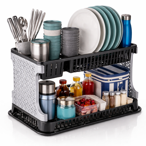 Escurridor de Platos Multifuncional Moderno – Organizador de Cocina de Gran Capacidad con Porta Cubiertos y Portavasos - Product Image 1