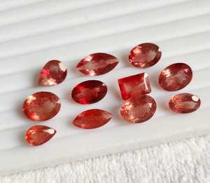 Lot de pierres de soleil rouges naturelles d'Oregon de qualité supérieure, taille brillante, pierres propres, pour la fabrication de bijoux, disponible à prix de gros. - Product Image 5