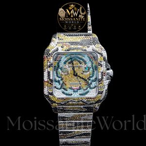Reloj de Lujo para Hombre de Alta Calidad, Estilo Antiguo, Cuarzo, Camuflaje, Analógico, Esfera Cuadrada Esqueletizada con Incrustaciones, Acero Inoxidable, 41 mm - Product Image 2