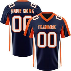 Maillot de football américain de qualité supérieure, logo personnalisé, nouveau design, vêtements de sport, manches courtes, séchage rapide, unisexe, prix bas, OEM - Product Image 1