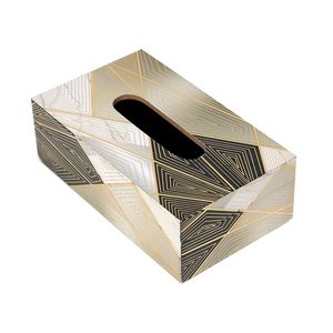 Custom Wooden <b>Tissue</b> Box Geometric Napkin Holder Handmade <b>Paper</b> Towel Organizer for Home Hotel Event - Product Image 1