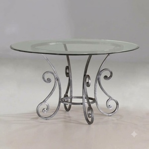 Mesa de Centro de Hierro Forjado Victoriano Europeo de Lujo, Hecha a Mano, para 4 Personas, Personalizada, Resistente a la Intemperie, para Patio - Product Image 2