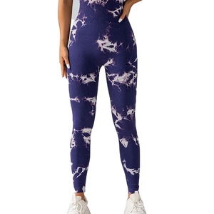 New Customizable High Waist Seamless <b>Knitted</b> Eco-Friendly Breathable Spandex/Nylon 280 GSM Ankle-Length Women's Yoga <b>Leggings</b> - Product Image 2