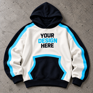เสื้อฮู้ดดี้แบบตัดเย็บตามสั่ง |   ผ้าฝ้ายฟลีซแบบคัลเลอร์บล็อก |   เสื้อสเวตเชิ้ตสตรีทแวร์ขนาดใหญ่พิเศษ - Product Image 6