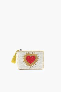 Porte-monnaie fleuri perlé, pochette colorée faite à la main, petit portefeuille - Product Image 3