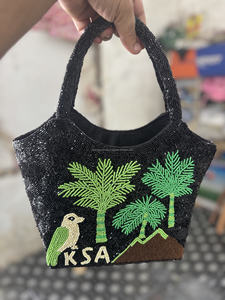 Designer de femmes indiennes à la main épaule perlée embrayage Messenger sacs Style bohème soirée Boho Shopping sacs de fête-Vente en gros - Product Image 3