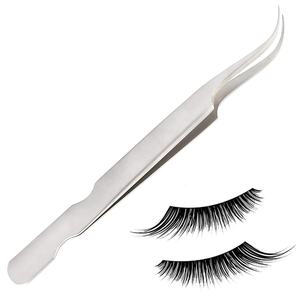 Pince à épiler professionnelle en fibre d'acier inoxydable de haute qualité nouvelle conception de type L pour les extensions de cils - Product Image 4