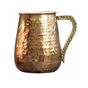Tazas de mula de Moscú de cobre martillado de alta calidad directas de la India tazas de cerveza de cóctel Bar Artware accesorios de Metal para bebidas - Product Image 6