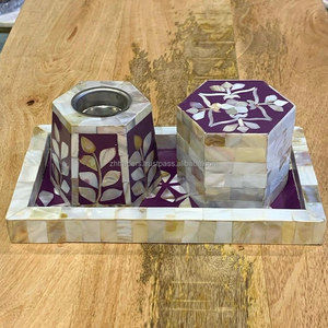 Cadeau de festival religieux islamique porte-vadrouille Bakhoor avec incrustation de coquille complexe bois de santal écologique fait à la main - Product Image 1