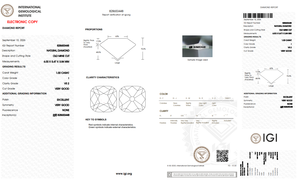 Diamant naturel taille coussin certifié IGI, couleur I, clarté VS2, de qualité supérieure, extraits de l'enterrée, pour la fabrication de bijoux - Product Image 2