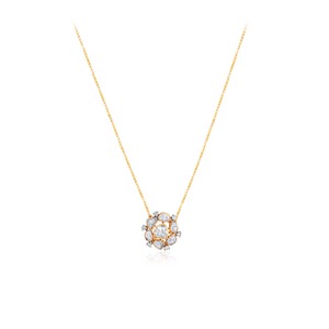 GLEAMORA ENTERPRISE Pendentif Cœur en Or Jaune avec Diamant de Laboratoire Taille Brillant pour Femme, Tendance, 14K, 3.3g, Couleur H - Product Image 1