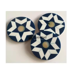 Sous-verre de luxe fait main en os incrusté, qualité supérieure, 4x4 pouces, couleurs personnalisables, décoration de table basse par Tradebyd - Product Image 3