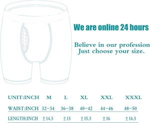 กางเกงในชายทรงสูงและใหญ่สำหรับผู้ชายใหม่3XL บ็อกเซอร์ M L XXL ระบายอากาศได้ทำจากไม้ไผ่ไม่ขี่ - Product Image 4