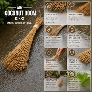 Escoba de jardín de madera de fresno con cerdas naturales al por mayor |   Artesanía de Moradabad - Product Image 3
