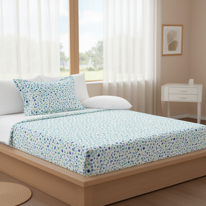 Sábana Ajustable de Algodón Suave de 300 Hilos, Tamaño King/Twin, 72x36x13 Pulgadas, Sábana Plana Estampada Sólida para Uso en Hogar, Hotel, Hospital, Material PP - Product Image 2