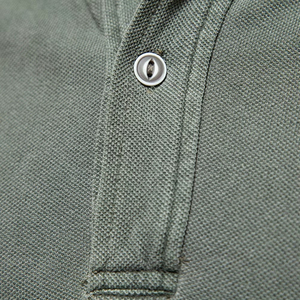 Polo pour homme de couleur unie, manches courtes, mélange de coton, coupe ajustée décontractée, t-shirt avec logo personnalisé, style basique - Product Image 4