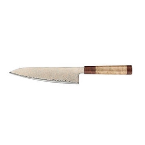 Premium <b>Copper</b> Damascus Pattern Outdoor Cooking Knife With Stabilized Wood <b>Handle</b> For Travel Use - Product Image 6