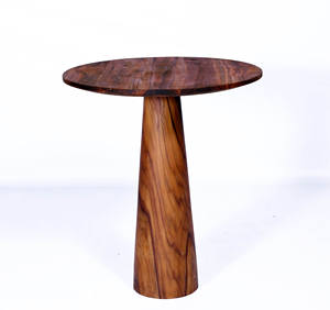 Juego de Mesa de Centro Redonda de Madera de Acacia Sólida, Mesa Auxiliar Hecha a Mano con Vetas Naturales para Sala de Estar de Lujo y Salón de Hotel - Product Image 2