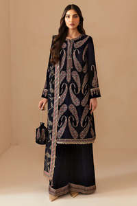 Salwar Kameez élégant pour femme, brodé or, en mousseline de soie, coupe ample, longueur ras du sol, style indien pakistanais, par Fashionista International - Product Image 3