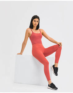 Conjunto de Yoga para Mujer de Color Sólido al Mejor Precio y Bajo MOQ, Último Diseño de Ropa Deportiva para Mujer, Conjunto de Yoga con Logotipo Personalizado - Product Image 3