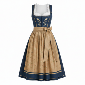 Elegante Vestido Dirndl para Mujer, Tela Transpirable, Sin Mangas, Diseño Oktoberfest, Ajuste Cómodo, Ideal para Festivales - Product Image 1
