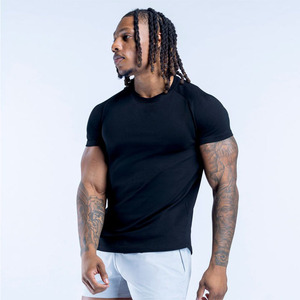Camiseta Deportiva de Manga Corta sin Costuras para Hombre, de Alta Elasticidad y Transpirable, para Entrenamiento, Venta al Por Mayor, Logotipo Personalizado OEM - Product Image 4
