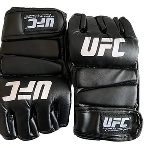Gants de boxe Muay Thai UFC MMA demi-doigts en cuir de vachette véritable Winning - Product Image 4