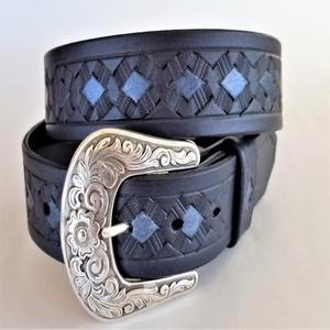 Ceinture en cuir de cowboy et cowgirl de style western haut de gamme, sculptée à la main, longueur personnalisée, unisexe, ceinture en cuir western avec gravures - Product Image 2