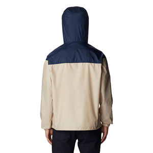 <b>Men's</b> Color Blocking Hooded Custom Windbreaker <b>Jacket</b> <b>Half</b> <b>Zip</b> Windproof Casual Autumn Wear Polyester Material - Product Image 2