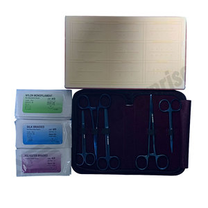 Reusable Skin Simulation Silicone Pad First Aid Suture Practice Surgical Training <b>Kit</b> with Medical Instruments for <b>Suturing</b> - Product Image 1