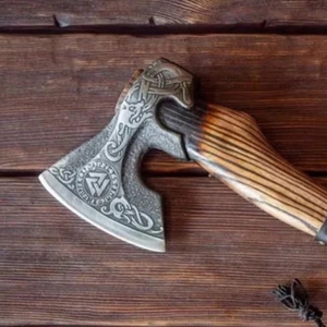 Custom Outdoor Handmade Head Viking <b>Axe</b> Wooden Handle High Carbon Steel Blade for <b>Camping</b> Bushcraft Industrial Grade Use - Product Image 5