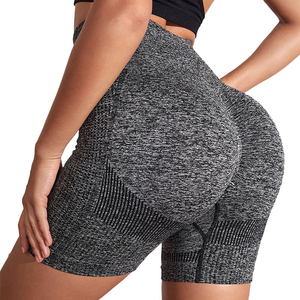 Shorts de Yoga para Mujer, Color Sólido, Logotipo Personalizado, Cintura Alta Elástica, Transpirables, Ligeros, Absorbentes de Sudor, Elásticos en Cuatro Direcciones - Product Image 1